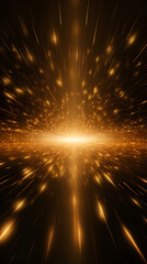 Naklejka premium Digital gold and red perspective light geometric abstract graphics poster background