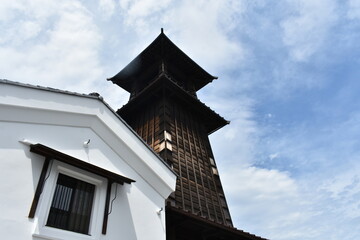 川越の名所　時の鐘