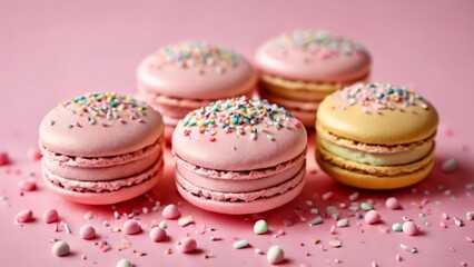 Fototapeta premium Deliciously sweet and colorful macarons