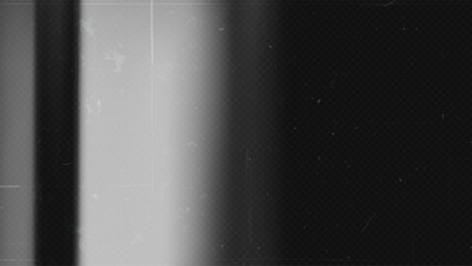 Old film texture with scratches, noise and light leaks. Realistic transparent overlay film texture in black-white, dust and grain. Distressed retro movie or photo negative effect of cinema nostalgia