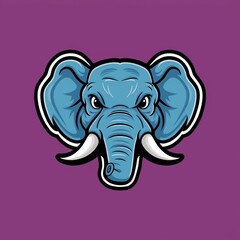 Fototapeta premium Elephant head mascot style