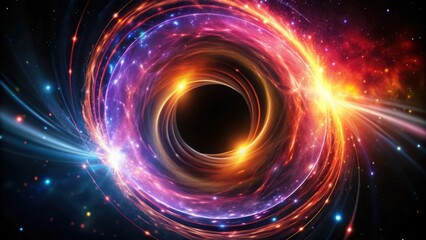 Obraz premium A swirling vortex of light and energy in space.
