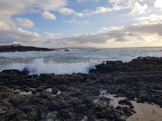 beach with rocks and sea