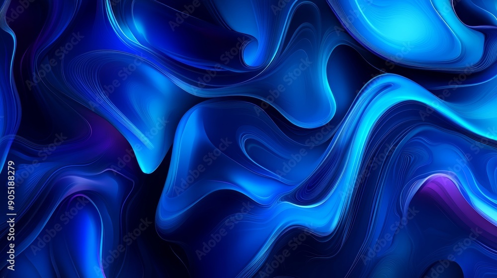 Aufkleber abstract liquid color background design with dynamic shapes generative ai