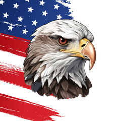 Egles with American flag
