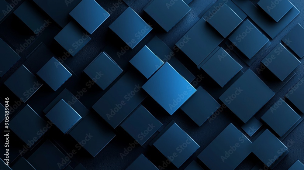 Aufkleber modern dark blue squares design background for business corporate presentation and futuristic techno
