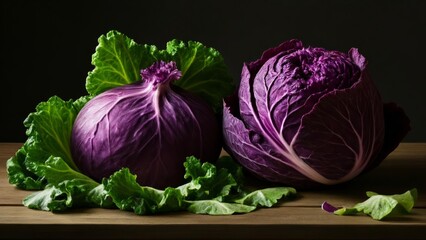 Fototapeta premium Fresh purple cabbage ready for a healthy meal