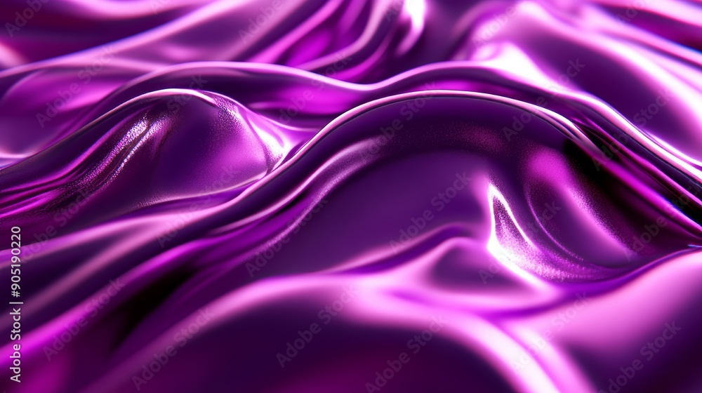 Aufkleber abstract wavy violet metallic background for technology and innovation concepts generative ai