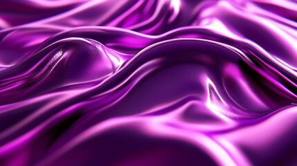 Obraz premium Abstract Wavy Violet Metallic Background for Technology and Innovation Concepts Generative AI