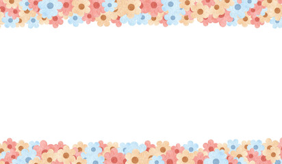 Banner for design of watercolor flowers of delicate color. Raster background