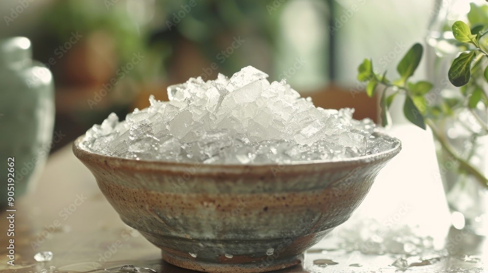 Wall mural bowl of crushed ice