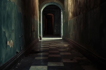 Obraz premium Dark Abandoned Building with Haunting Atmosphere