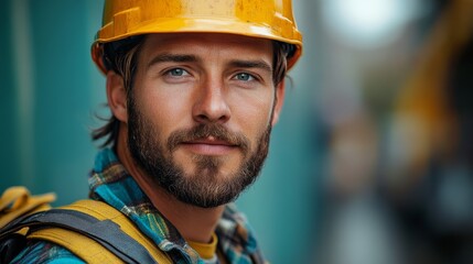 Fototapeta premium Solar Energy Expert: Well-Equipped Engineer Ready for Service