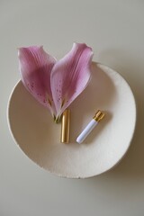 pink rose on a black