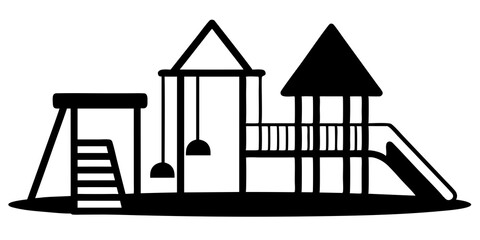 Fun and Creative Playground Silhouettes for Children’s Design Projects