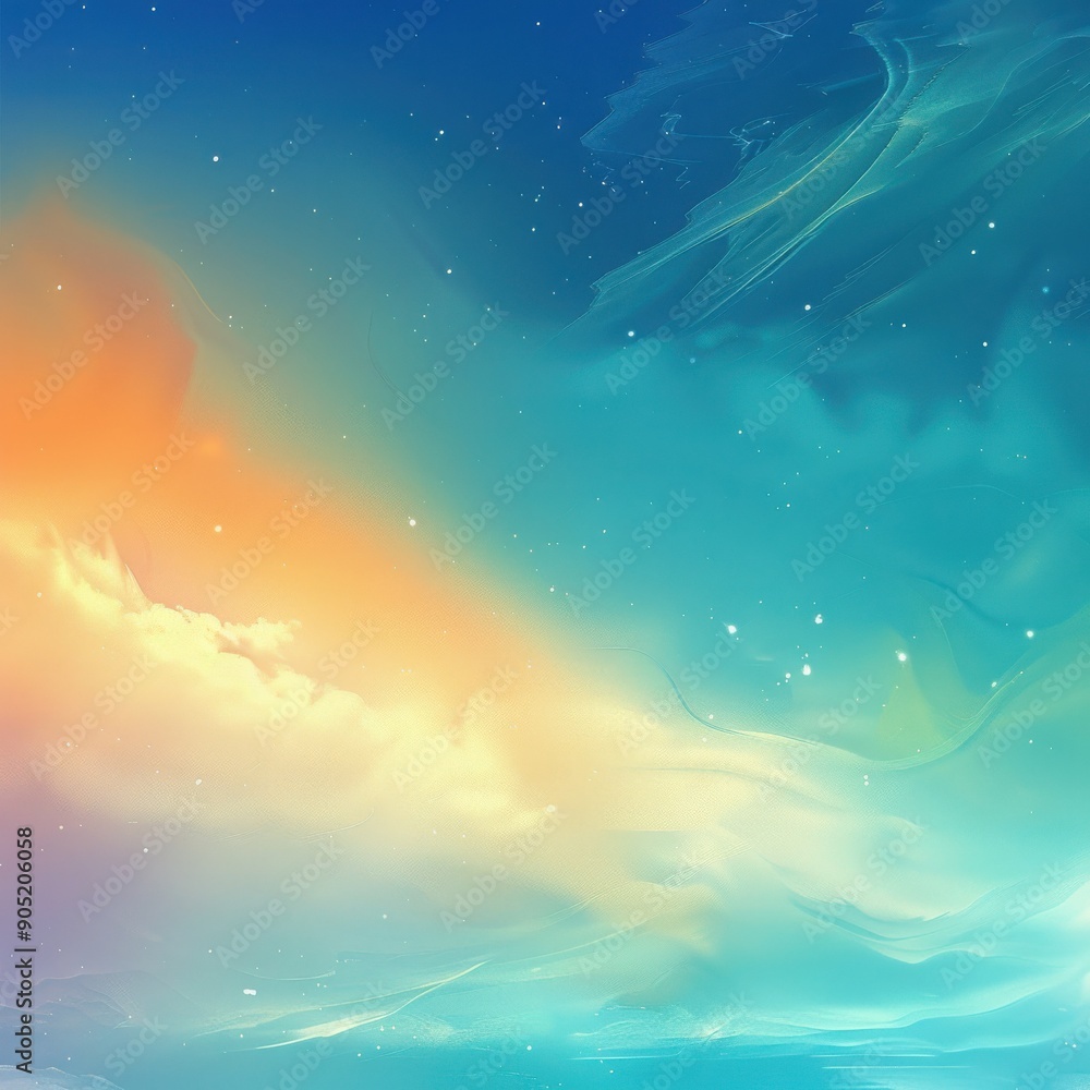 Poster a captivating abstract background featuring gradient colors and soft clouds, perfect for creative pr