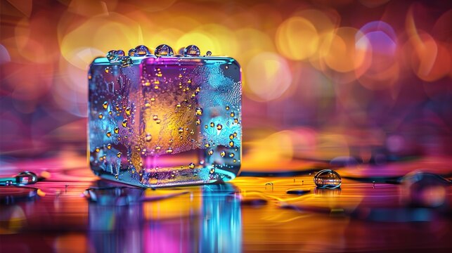 abstract background in colors and patterns for National Ice Cube Day
