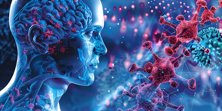 Human Brain and Coronavirus: A Conceptual Representation of the Impact of COVID-19 on Mental Health - Powered by Adobe