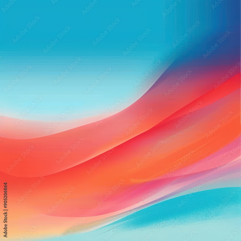 Poster a vibrant abstract background blending bright colors, creating an energetic and uplifting visual eff