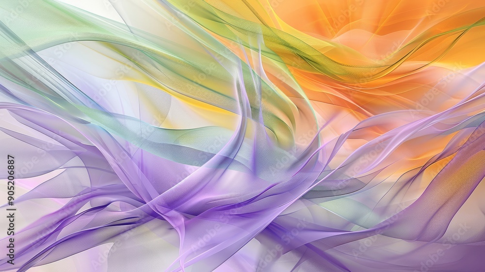 Poster abstract colorful smoke waves create a vibrant gradient background with artistic flair