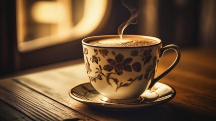 Fototapeta premium Warmth in a cup comfort in a sip