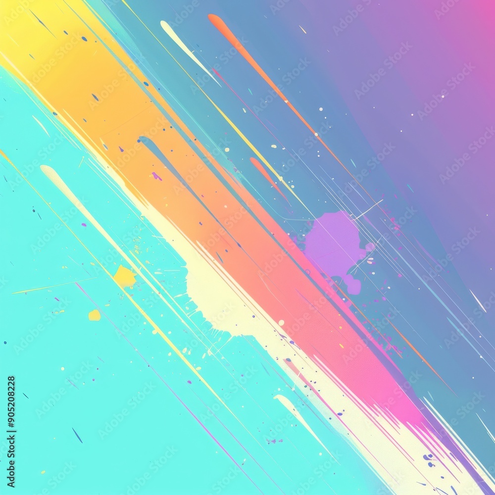 Poster abstract background featuring flowing lines and splashes of color, for creative projects and modern 