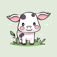 Happy cartoon cow
