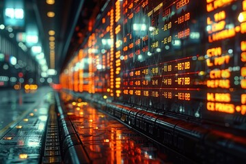 International currency exchange board, representing global financial transactions