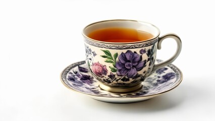  Elegant tea time setting with floral design