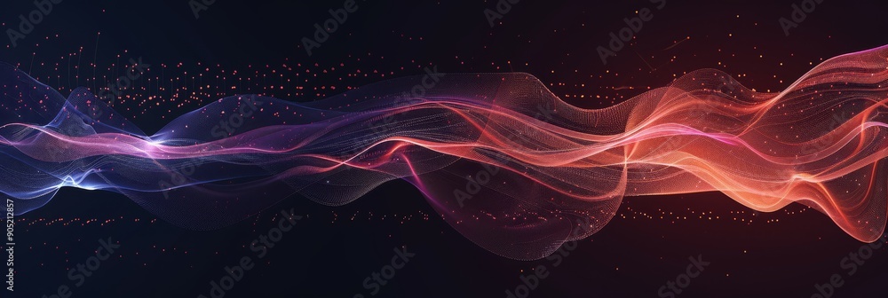 Aufkleber vibrant waveforms illustrating dynamic movement and energy within a captivating digital landscape en