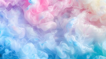 Fototapeta premium Full-surface texture of colorful rainbow-colored cotton candy resembling clouds