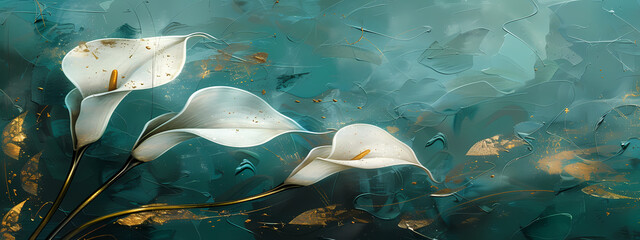 Abstract Flowing Calla Lilies