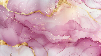 Elegant Pink and Gold Marble Texture. Luxury Abstract Art for Decor