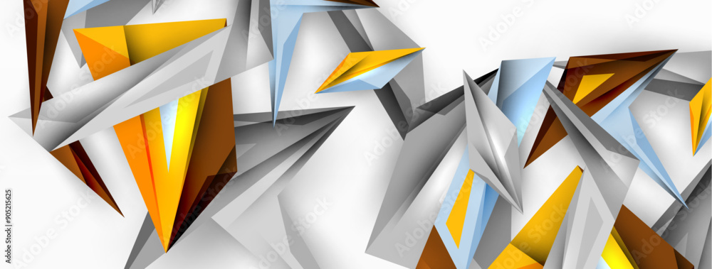 Poster minimal geometric abstract background. low poly dynamic triangle design. trendy techno business temp