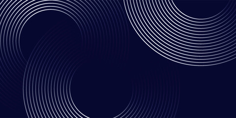 Modern dark blue abstract horizontal banner background with glowing geometric lines.Suitable for covers, brochures, presentations, flyers. line vector	
