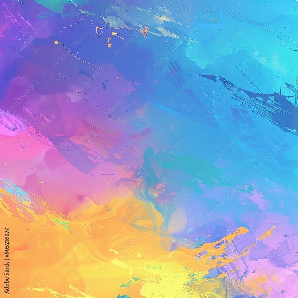 Poster a vibrant abstract design featuring a blend of colors, creating a dynamic and energetic visual exper