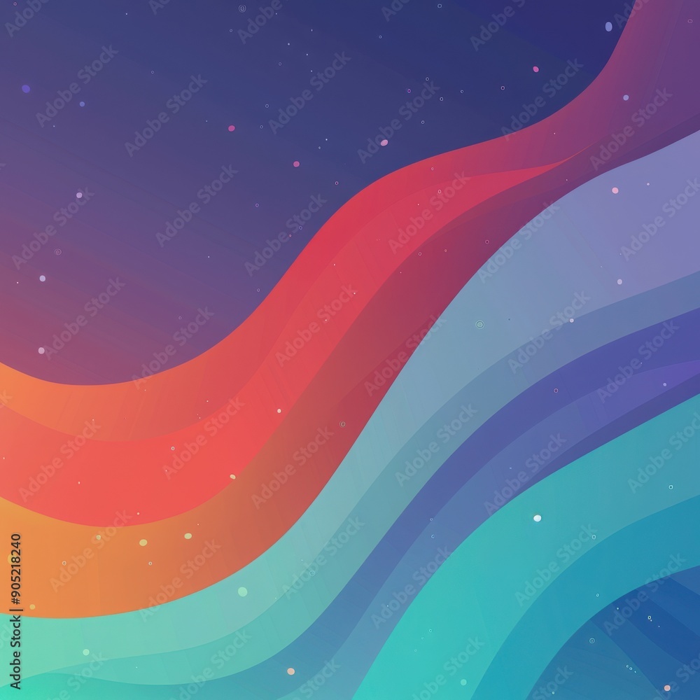 Poster a vibrant abstract wave pattern with colorful gradients, enhancing visual appeal and creativity. per