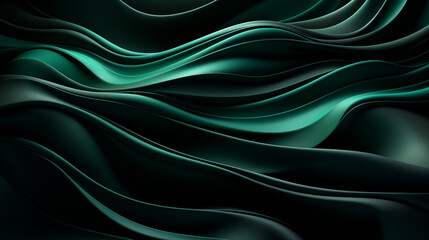 Obraz premium Green waves