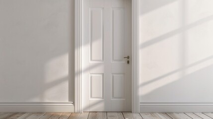 White Doorway in a Minimalist Interior