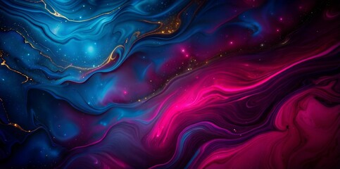 Obraz premium Colorful abstract marble pattern resembling a nebula, fantasy-themed background design for a product presentation, with a textured marble pattern.