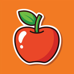 apple vector illustration on coloring background, silhouette, Food, icon, svg, characters, Holiday t shirt, Hand drawn trendy Vector illustration, fruit Vector