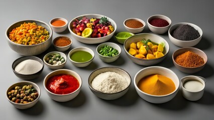  A vibrant array of spices and ingredients for culinary delight