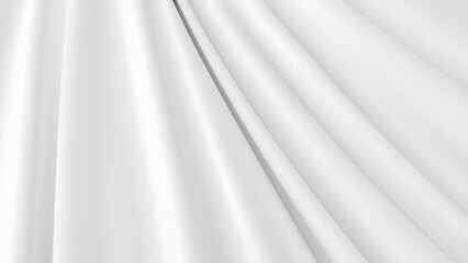 Obraz premium Abstract background featuring smooth, white fabric folds. This minimalistic design is perfect for various creative projects, offering a clean and elegant aesthetic. Ideal for use in design.