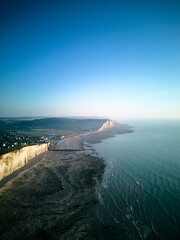 plage de criel Normandy France. Drone