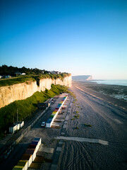 plage de criel Normandy France. Drone