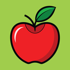 apple vector illustration on coloring background, silhouette, Food, icon, svg, characters, Holiday t shirt, Hand drawn trendy Vector illustration, fruit Vector