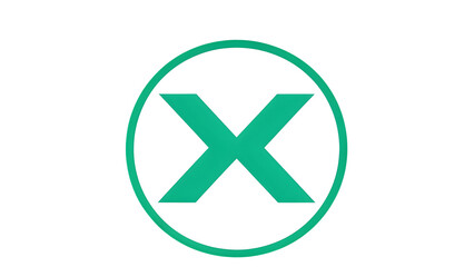 Fototapeta premium green cross mark