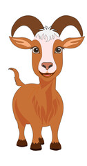 beautiful and cute goat illustration