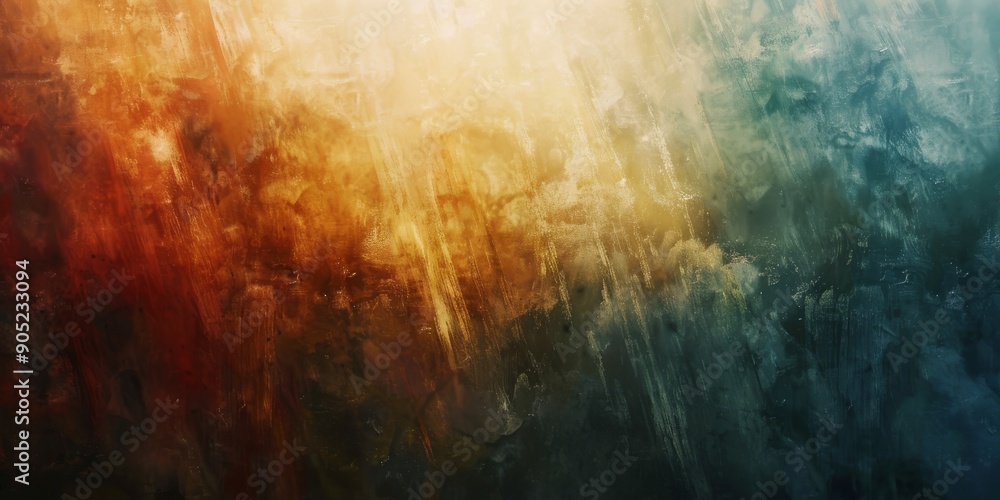 Poster creating a piece of abstract artwork featuring a textured gradient with both warm and cool tones