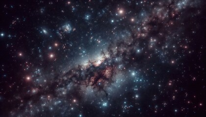 Naklejka premium space galaxy in dark background